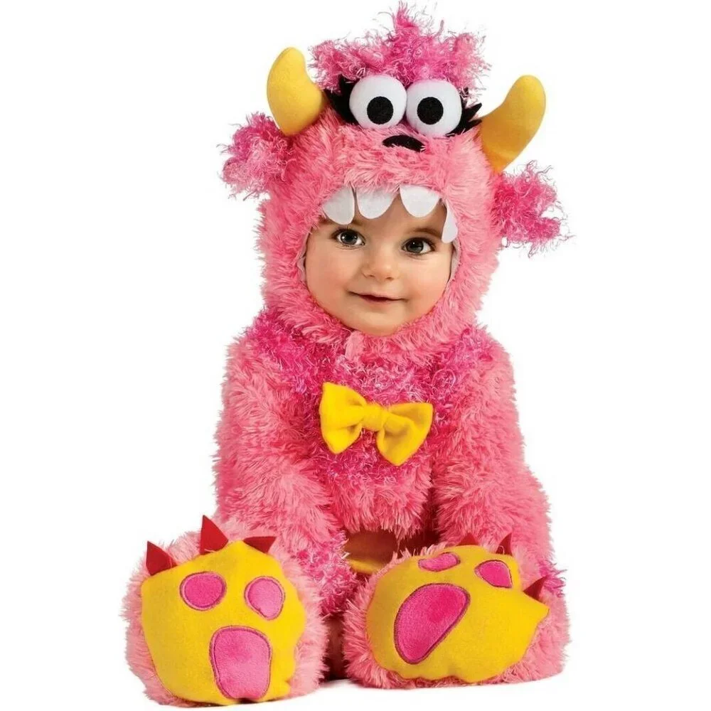 Pink Monster Pinky Winky Halloween Costume Baby Girl 12-18 Months Jumpsuit